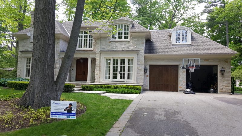 Eavestrough installation in Oakville